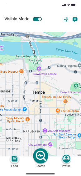 SWERV — Visible Mode map view