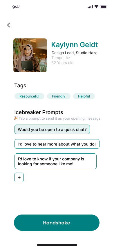 SWERV — Profile with icebreaker prompts